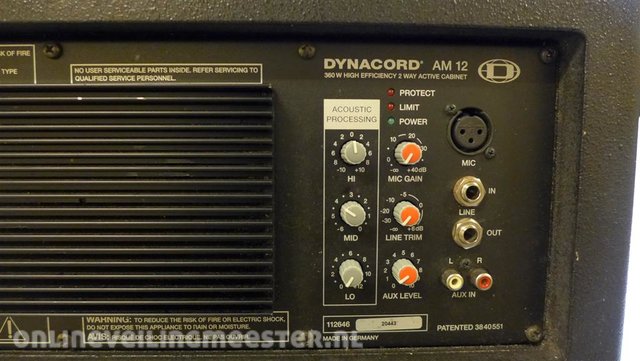 dynacord am12 active monitor