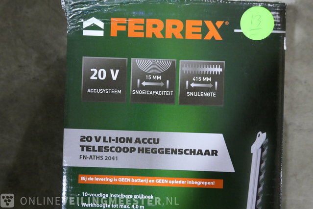 biografie Aanvankelijk Intiem Cordless telescopic hedge trimmer Ferrex, FN-ATHS 2041 »  Onlineveilingmeester.nl