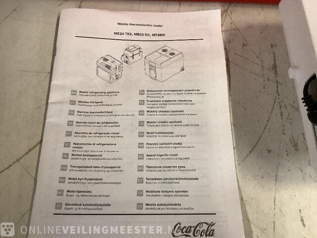 Coca Cola cool box Mobicool, ME24 TEX, WF 600449, Red/white
